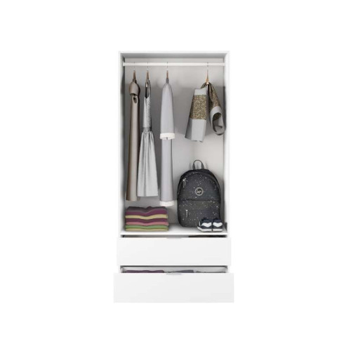 Armari 2 Portes amb 2 Calaixos / Blanc | Kitdescans