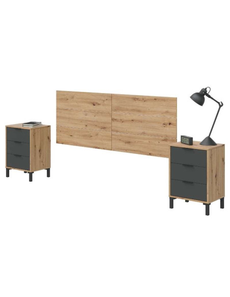 Cabecera Enzo + Mesitas | Kitdescans Cabecera Enzo + Mesitas | Kitdescans
