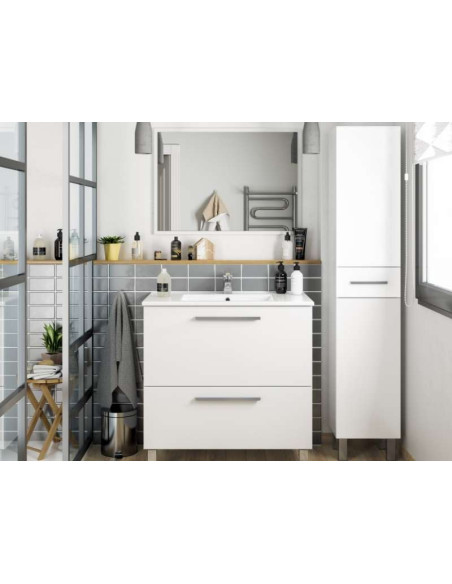 Athena Column 2 Doors (Glossy White) | Kitdescans