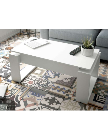 Mesa de Centro Nova Elevable Blanco Artik | Kitdescans Mesa de Centro Nova Elevable Blanco Artik | Kitdescans