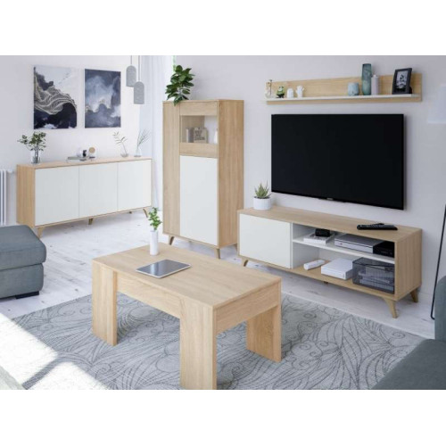 Mueble de televisión Kikua Plus con estanterías | Kitdescans