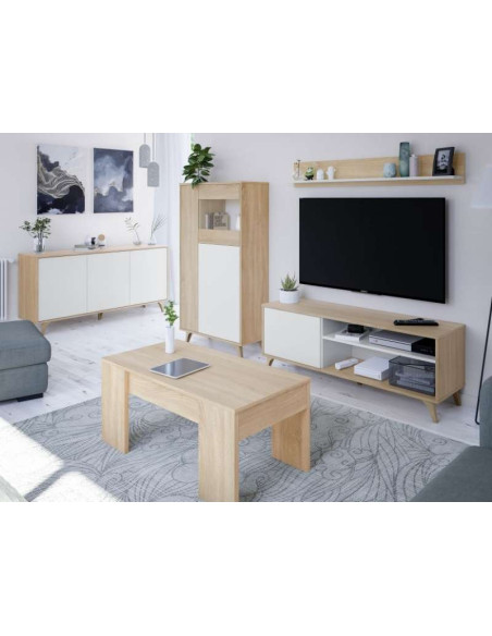 Mueble de televisión Kikua Plus con estanterías | Kitdescans