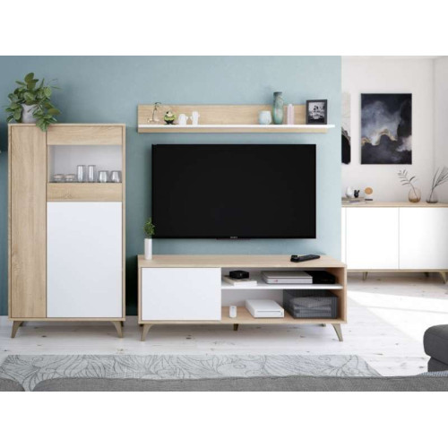 Mueble de televisión Kikua Plus con estanterías | Kitdescans