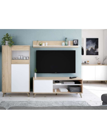 Mueble de televisión Kikua Plus con estanterías | Kitdescans