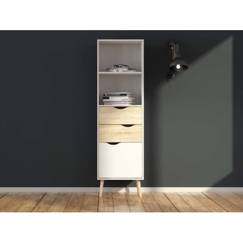 Étagère Oslo 2 tiroirs / 1 porte | Kitdescans
