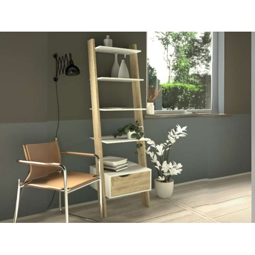 Estantería en escalera Oslo / 1 cajón | Kitdescans