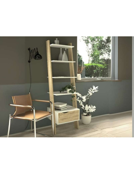 Estantería en escalera Oslo / 1 cajón | Kitdescans
