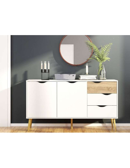Buffet Oslo de 3 tiroirs / 2 portes | Kitdescans