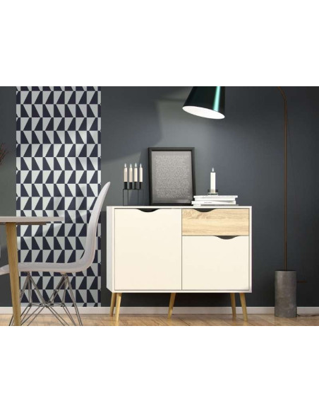 Aparador Oslo de 1 calaix / 2 portes | Kitdescans