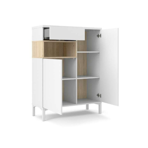 Aparador Roomers Blanco 1 cajón / 2 puertas | Kitdescans