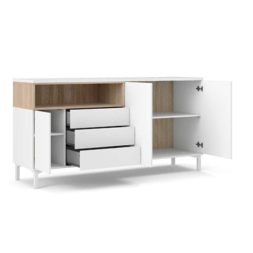 Aparador Roomers Blanc 3 calaixos / 2 portes | Kitdescans