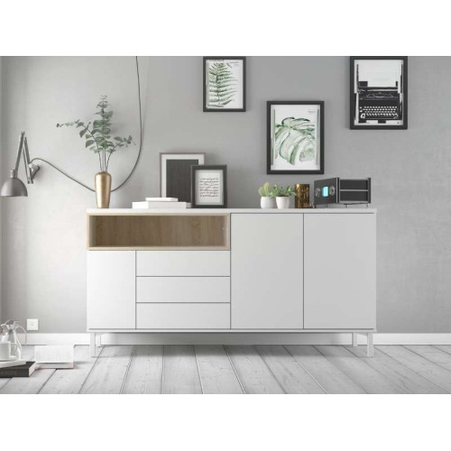 Aparador Roomers Blanc 3 calaixos / 2 portes | Kitdescans