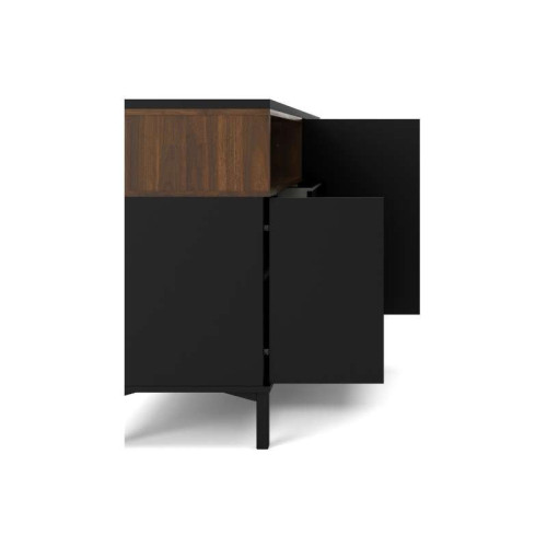 Aparador Roomers Negro 3 cajones / 2 puertas | Kitdescans