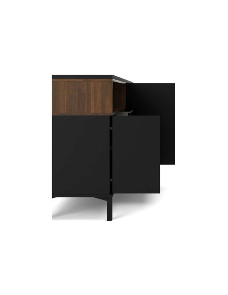 Buffet Roomers Noir 3 tiroirs et 2 portes | Kitdescans Buffet Roomers Noir 3 tiroirs et 2 portes | Kitdescans
