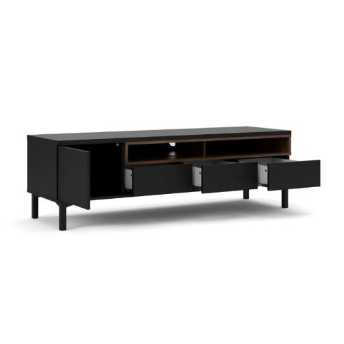 Roomers TV Stand in Black | Kitdescans