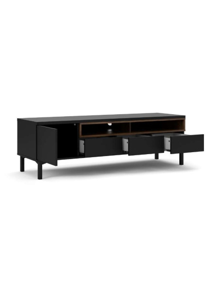Roomers TV Stand in Black | Kitdescans