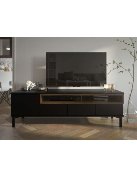 Roomers TV Stand in Black | Kitdescans