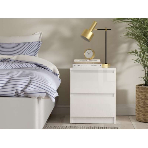 Naia 2-Drawer Chest - White Gloss | Kitdescans