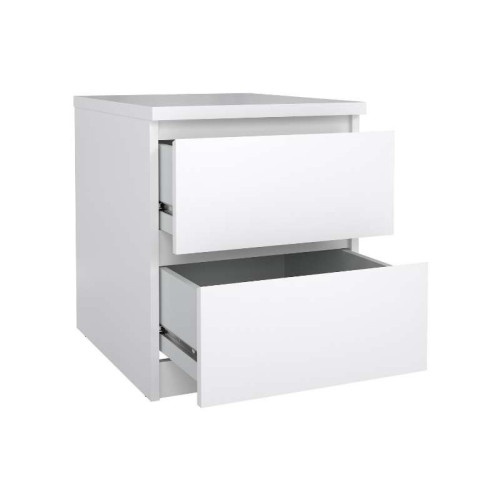 Cajonera Naia de 2 Cajones - Blanco Brillante | Kitdescans