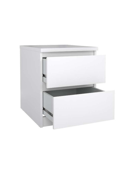 Cajonera Naia de 2 Cajones - Blanco Brillante | Kitdescans