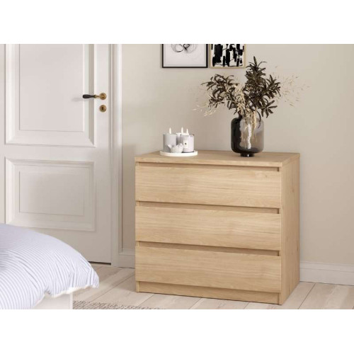 Commode Naia 3 Tiroirs - Jackson Naturel | Kitdescans