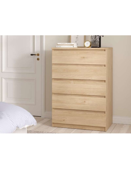 Naia Dresser 5 Large Drawers - Jackson Natural | Kitdescans Naia Dresser 5 Large Drawers - Jackson Natural | Kitdescans