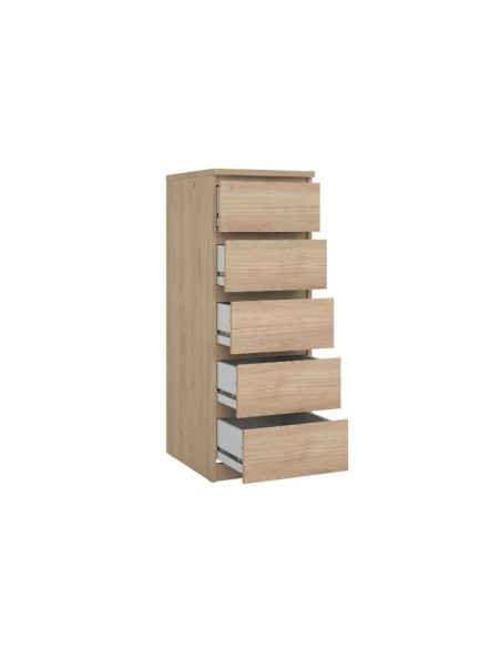 Commode Naia à 5 Petits Tiroirs - Jackson Natural | Kitdescans