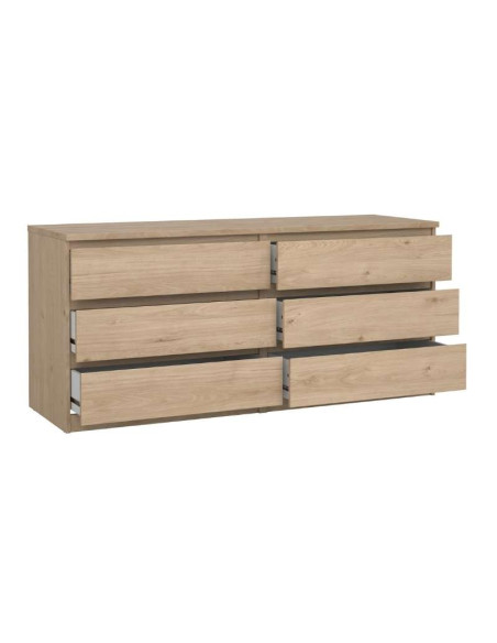 Commode Naia 6 Tiroirs - Jackson Naturel | Kitdescans Commode Naia 6 Tiroirs - Jackson Naturel | Kitdescans