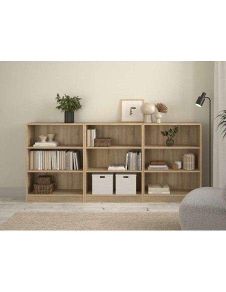 Estantería Básica Pequeña Amplia (Roble) | Kitdescans