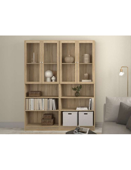 Estantería Básica Alta Amplia (Roble) | Kitdescans Estantería Básica Alta Amplia (Roble) | Kitdescans