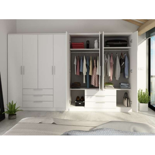 Armario Eco+ 3 Cajones / 4 Puertas / Blanco | Kitdescans