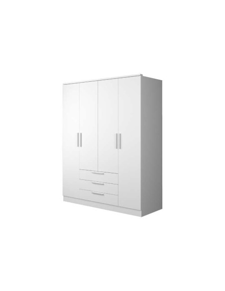 Armario Eco+ 3 Cajones / 4 Puertas / Blanco | Kitdescans