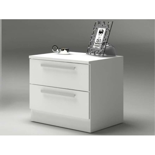 Commode Eco+ 2 Tiroirs / Blanc | Kitdescans