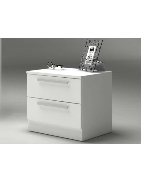 Commode Eco+ 2 Tiroirs / Blanc | Kitdescans
