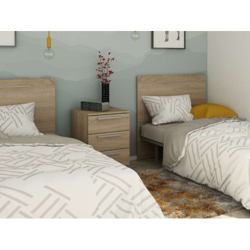 Commode Eco+ 3 Tiroirs / Chêne | Kitdescans