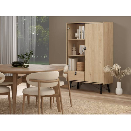 Display Cabinet Ry 1 Drawer And 2 Doors Jackson Hickory | Kitdescans