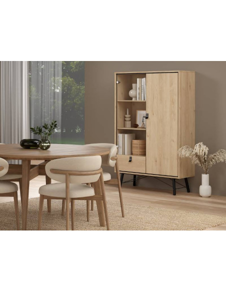 Vitrina Ry 1 calaix / 2 portes jackson hickory | Kitdescans Vitrina Ry 1 calaix / 2 portes jackson hickory | Kitdescans