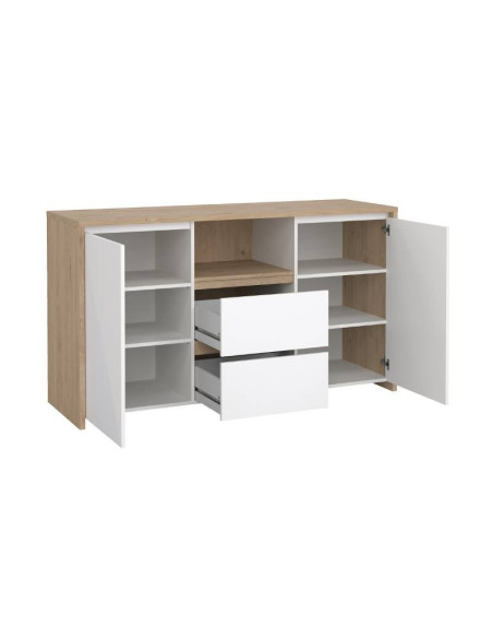 Aparador Next 2 cajones y 2 puertas  roble blanco comprar Kitdescans  Aparador Next 2 cajones y 2 puertas  roble blanco comprar Kitdescans