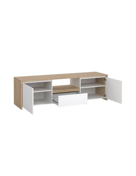 Mueble TV Next 1 cajon y 2 puertas roble blanco comprar Kitdescans  Mueble TV Next 1 cajon y 2 puertas roble blanco comprar Kitdescans