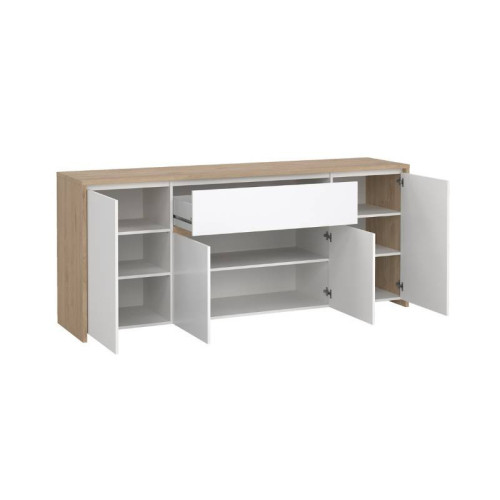 Aparador Next 1 cajon y 4 puertas roble blanco comprar Kitdescans