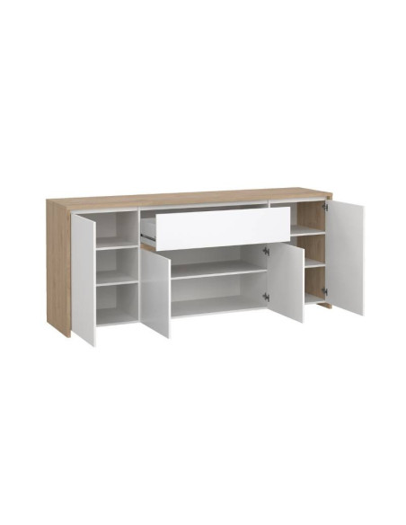  Aparador Next 1 cajon y 4 puertas roble blanco comprar Kitdescans