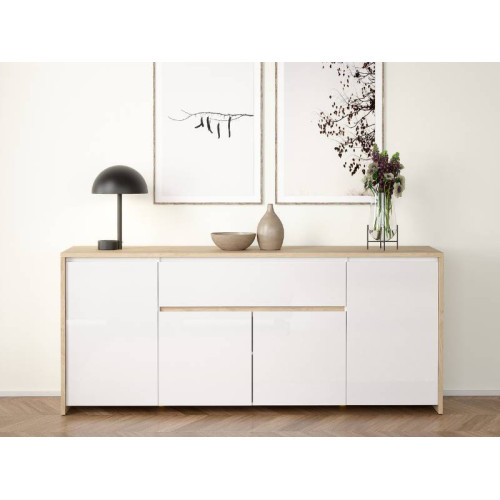 Sideboard Next 1 Drawer And 4 Doors White Oak | Kitdescans