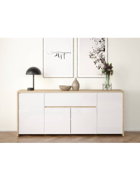Sideboard Next 1 Drawer And 4 Doors White Oak | Kitdescans Sideboard Next 1 Drawer And 4 Doors White Oak | Kitdescans