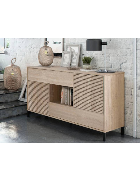 Aparador Elow 2 cajones y 2 puertas roble Canadian comprar Kitdescans  Aparador Elow 2 cajones y 2 puertas roble Canadian comprar Kitdescans