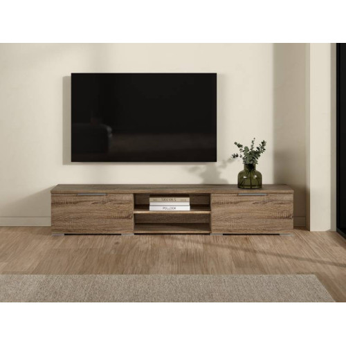 TV Unit Match 2 Drawers Walnut | Kitdescans