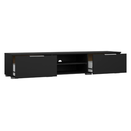 Mueble TV Match 2 cajones negro comprar Kitdescans