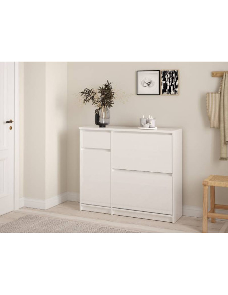 Naia Entryway Unit 2 Folding Doors And 1 Drawer | Kitdescans