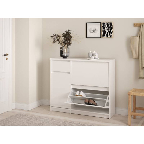 Naia Entryway Unit 2 Folding Doors And 1 Drawer | Kitdescans