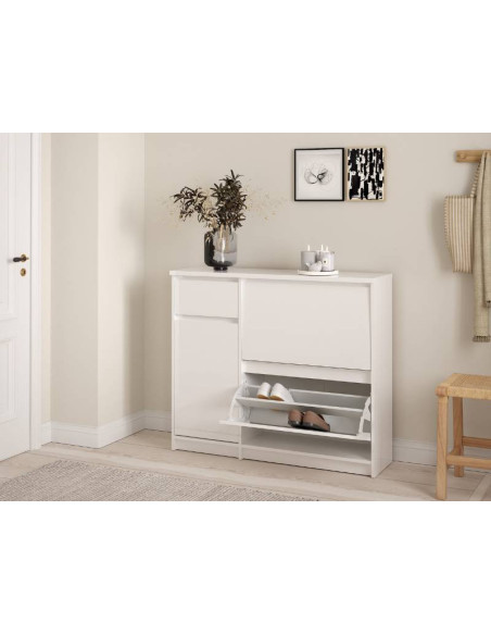 Naia Entryway Unit 2 Folding Doors And 1 Drawer | Kitdescans