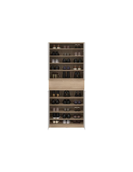 Naia Shoe Cabinet 4 Doors 1 Drawer | Kitdescans Naia Shoe Cabinet 4 Doors 1 Drawer | Kitdescans